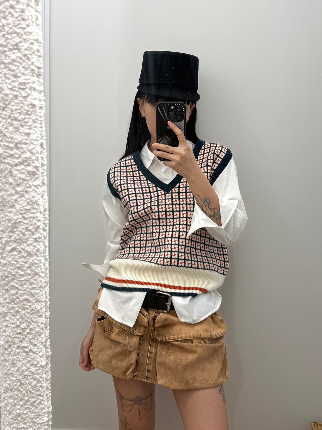 빈티지 브이넥 베스트 상품이미지1