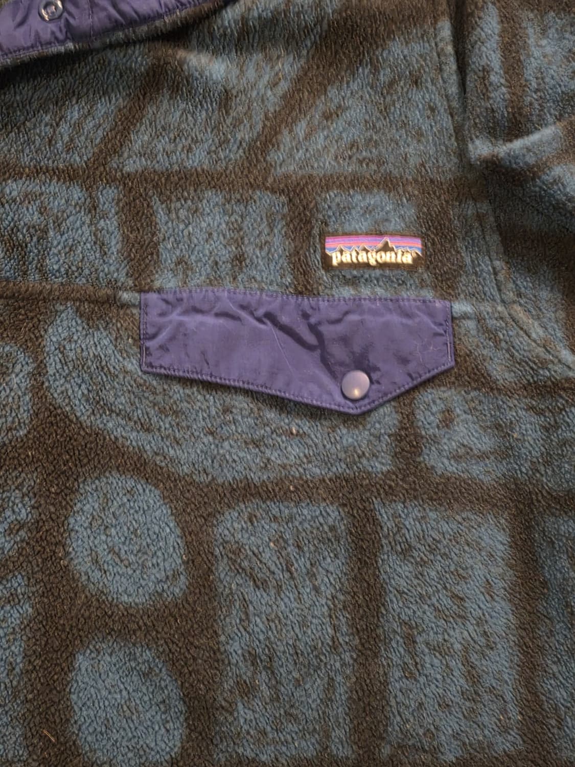 15FW 파타고니아 신칠라 스냅T 블루 지오메트릭 패턴 상품이미지3