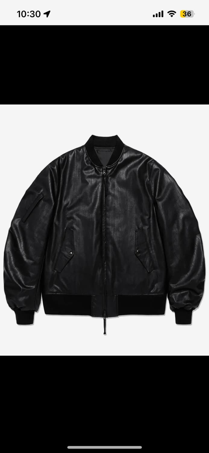 Vivastudio 레더Ma-1자켓 블랙 상품이미지1