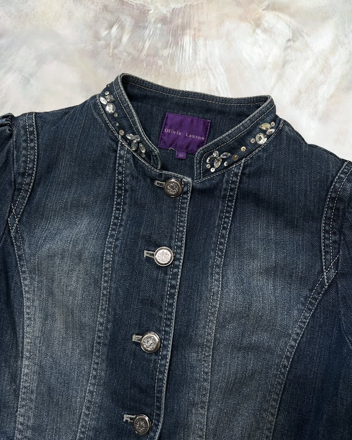 빈티지 올리비아로렌 쥬얼리 데님자켓 상품이미지3