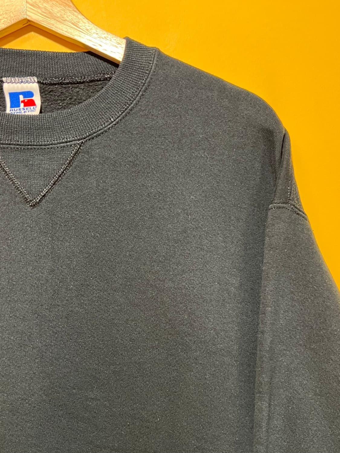90's [L] 러셀 애슬레틱 USA 블랙 블랭크 USA 빈티지 맨투맨 상품이미지3