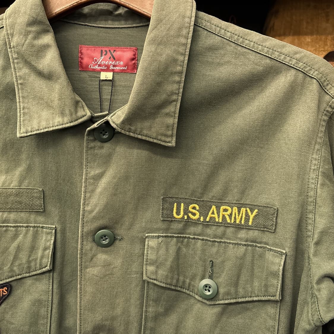 90s 아비렉스 OG-108 DMZ 패치워크 코튼 필드셔츠 N1147 상품이미지6