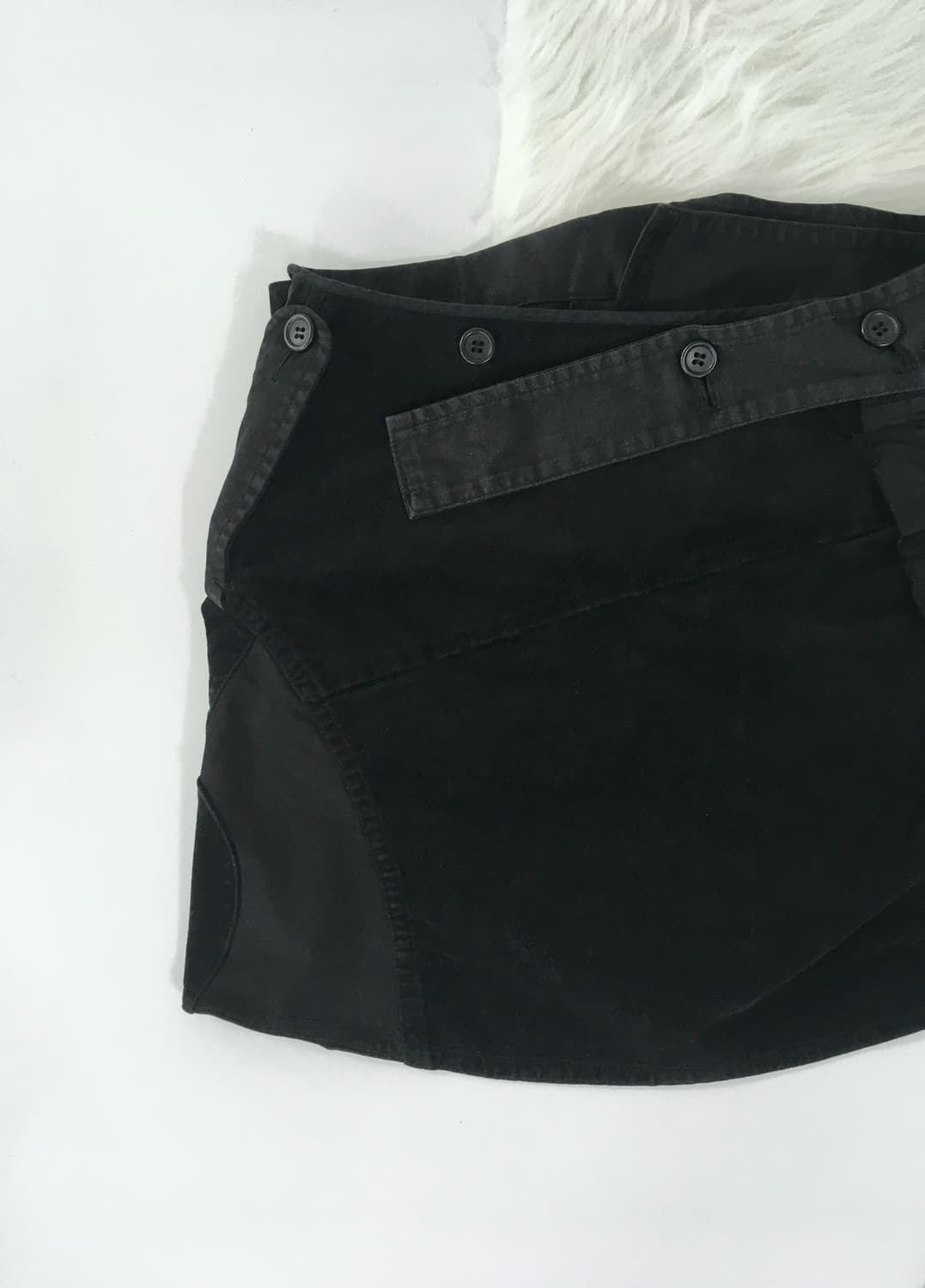 고무 프릴 패치 랩 스커트 상품이미지6