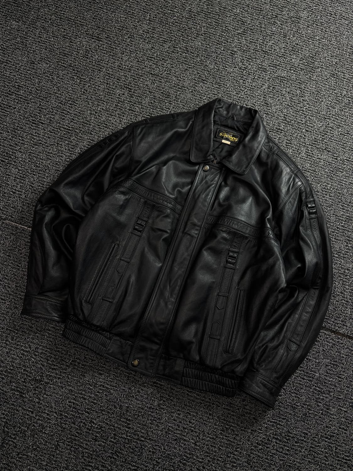 90s SILVIANG 아카이브 버클 디테일 에이징 램스킨 자켓 1786 상품이미지1