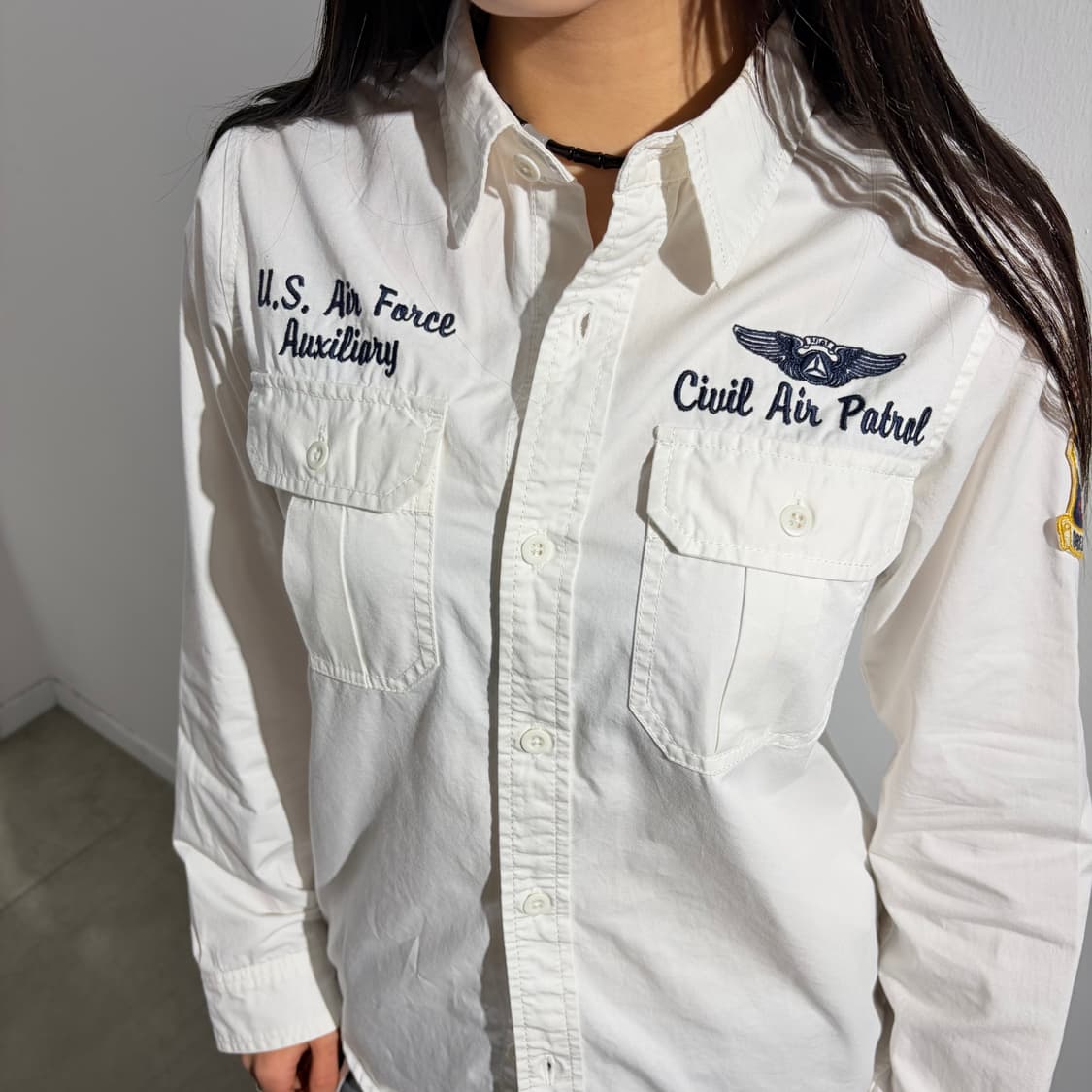 아비렉스 USA 와펜 자수 셔츠 상품이미지2