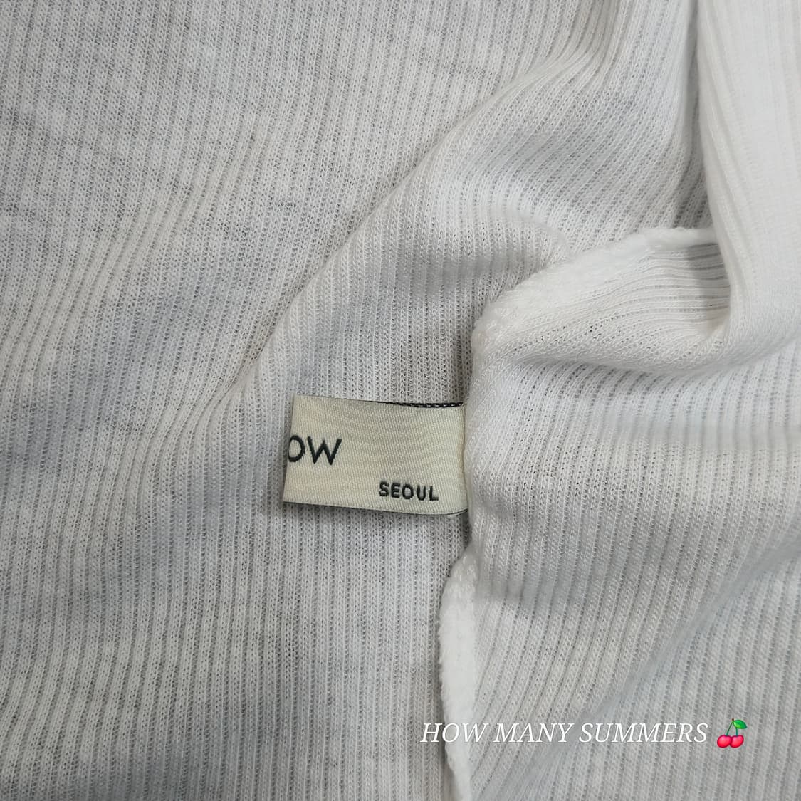 ​Y2K 하이틴 룩 슬림핏 골지 크롭 가디건 화이트 숏 브이넥 상품이미지5