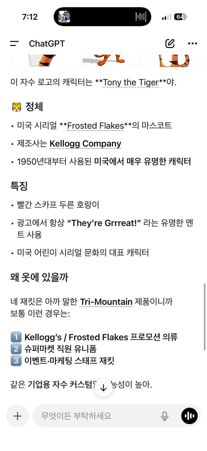 [데드스탁] 00s 켈로그 호랑이 자수 프로모 베이지 웜업 105 상품이미지10