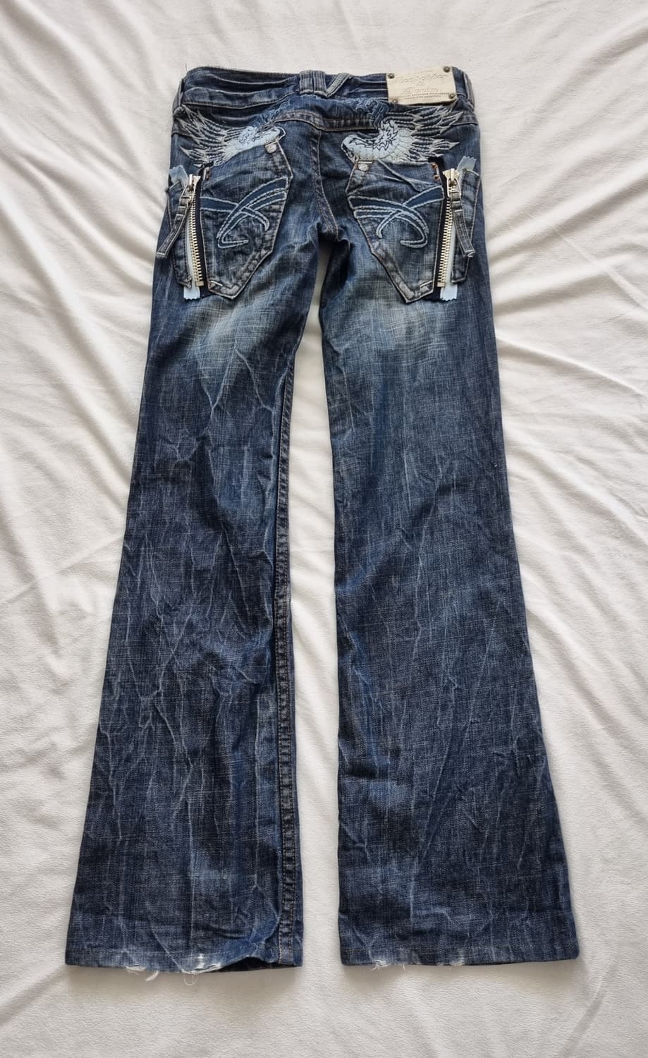 빈티지 y2k 00s 레드페퍼 워싱 로우라이즈 부츠컷 팬츠 상품이미지2