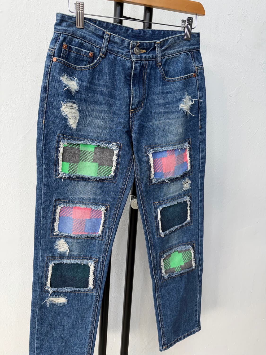 정품) 럭키슈에뜨 패치 데님 청바지 36(26) 상품이미지2