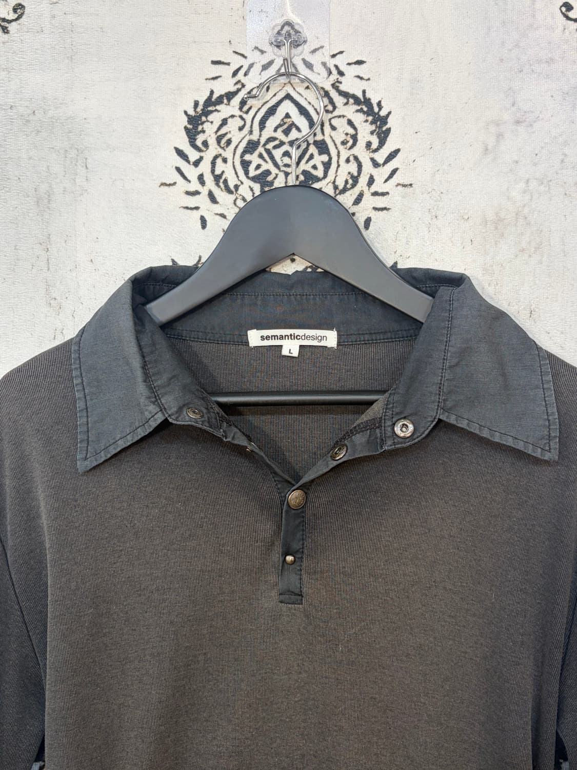 일본빈티지 글리터 레터링 7부 카라 롱슬리브 상품이미지9