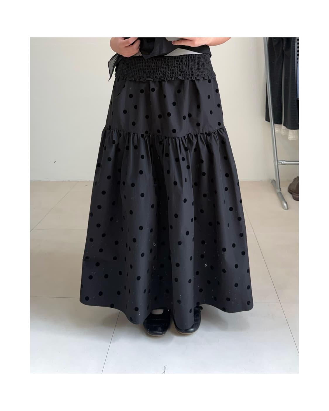 빈티지 도트 스커트 상품이미지1