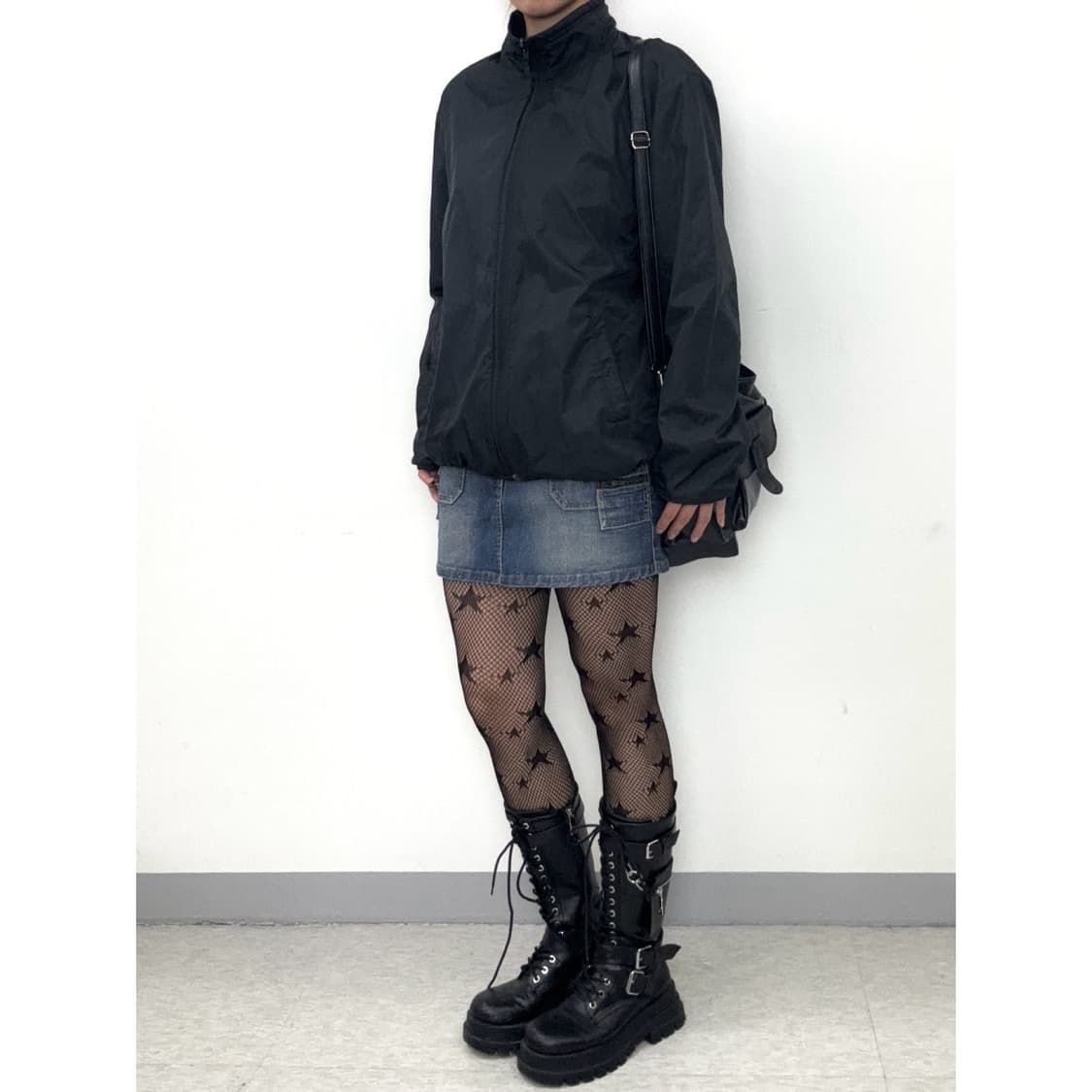 빈티지 블랙 윈드브레이커 바람막이 상품이미지3