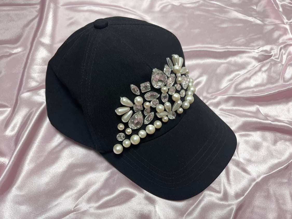 DaTuRa 다츄라 다투라 갸루 비쥬 캡 모자 (블랙) 상품이미지1