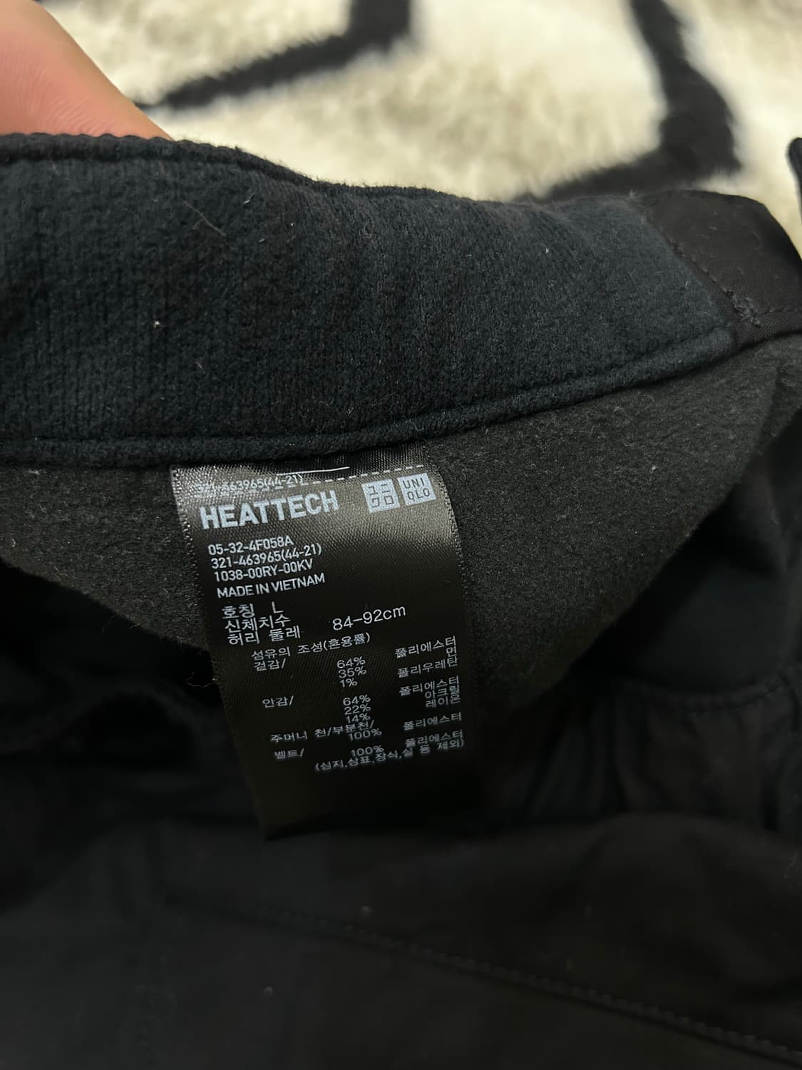 [L]유니클로 히트텍 기어팬츠/블랙/기모 상품이미지4