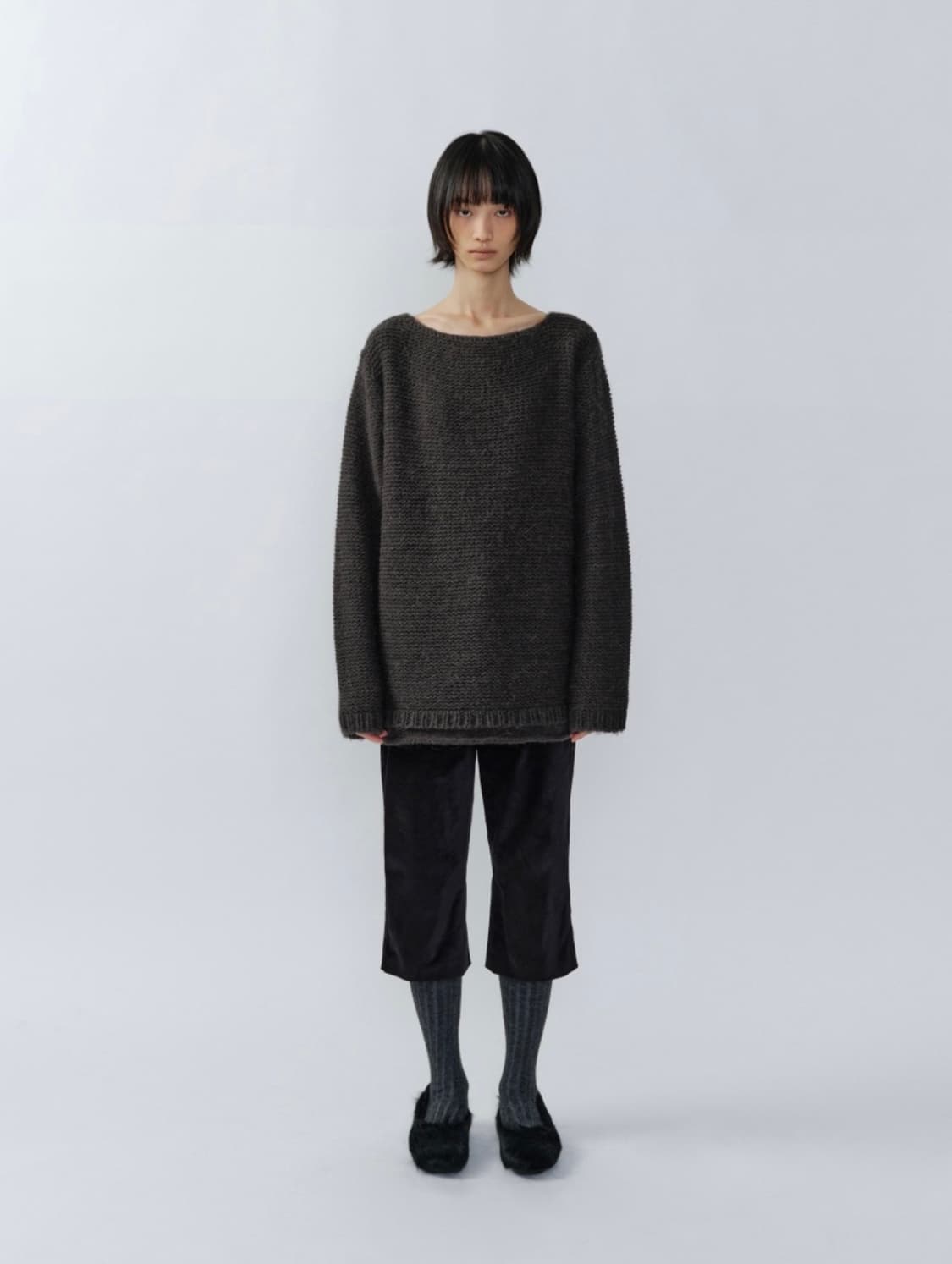 이어닝 yearning - FRONTBACK LOOSE NECK KNIT 상품이미지3