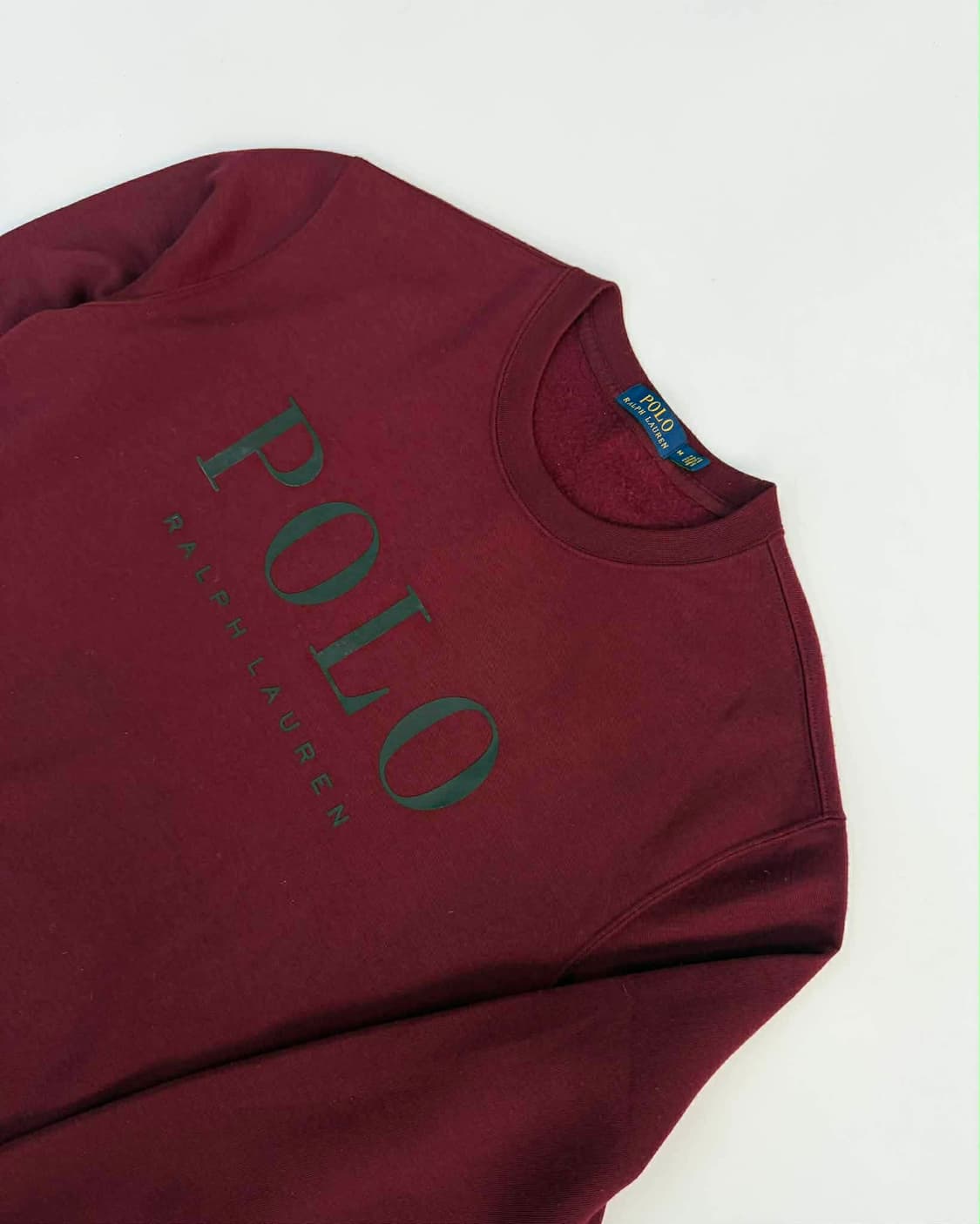 [M] 폴로 랄프로렌 빅로고 버건디 스웻 셔츠 맨투맨 상품이미지3