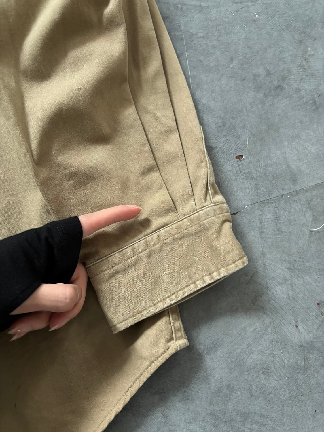 Polo 폴로 랄프로렌 90’s 스텐실로고 베이지 워크 셔츠 상품이미지8