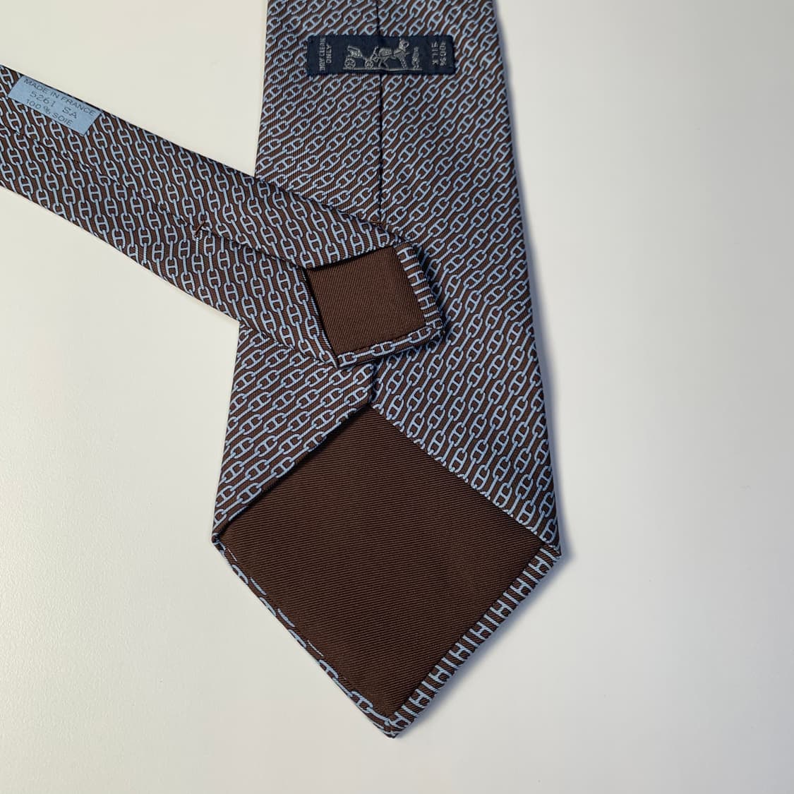 에르메스(HERMES) H로고 기하학적패턴 명품넥타이 A+등급 9.3cm 상품이미지6