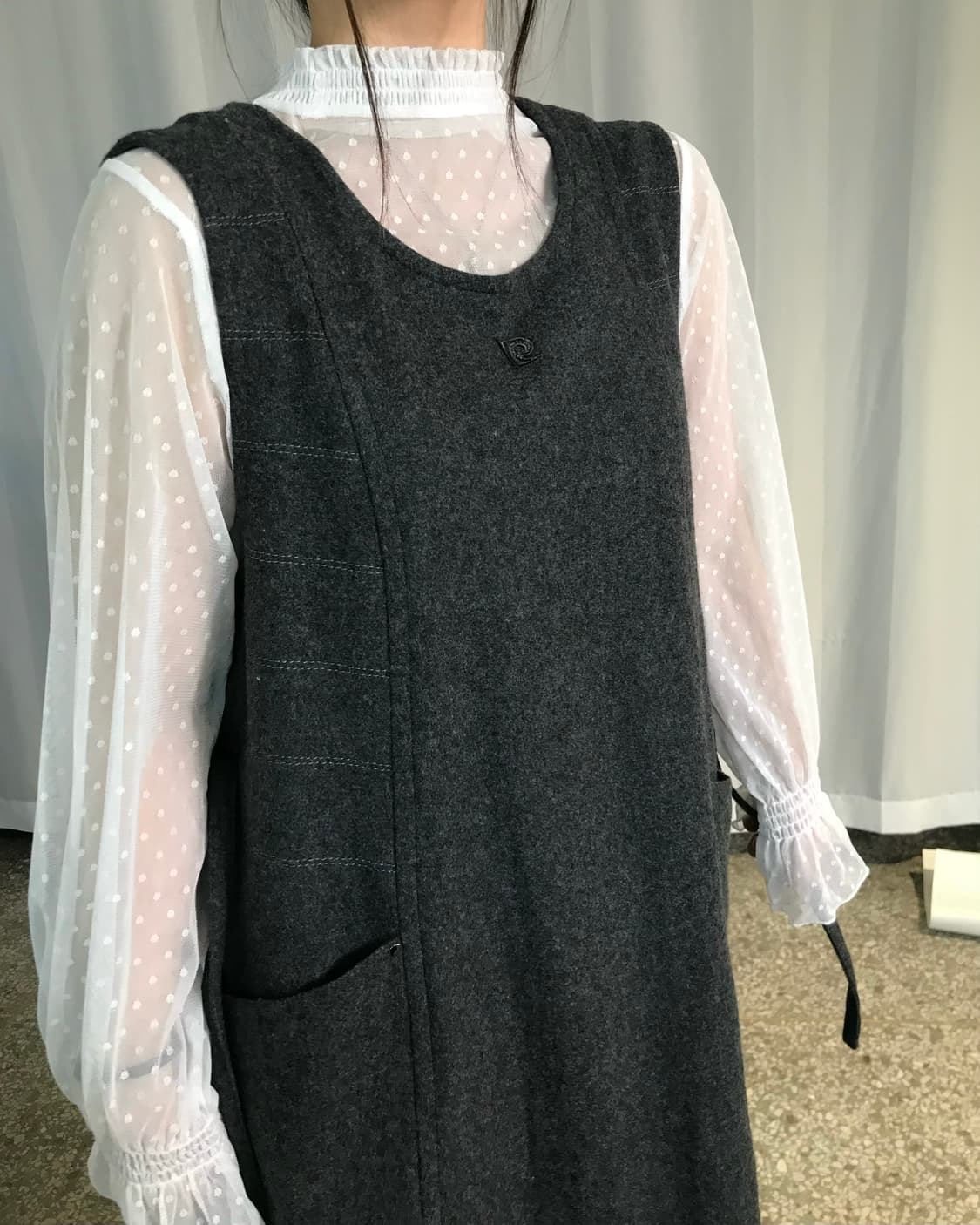 Pierre Cardin 그레이 원피스  상품이미지6