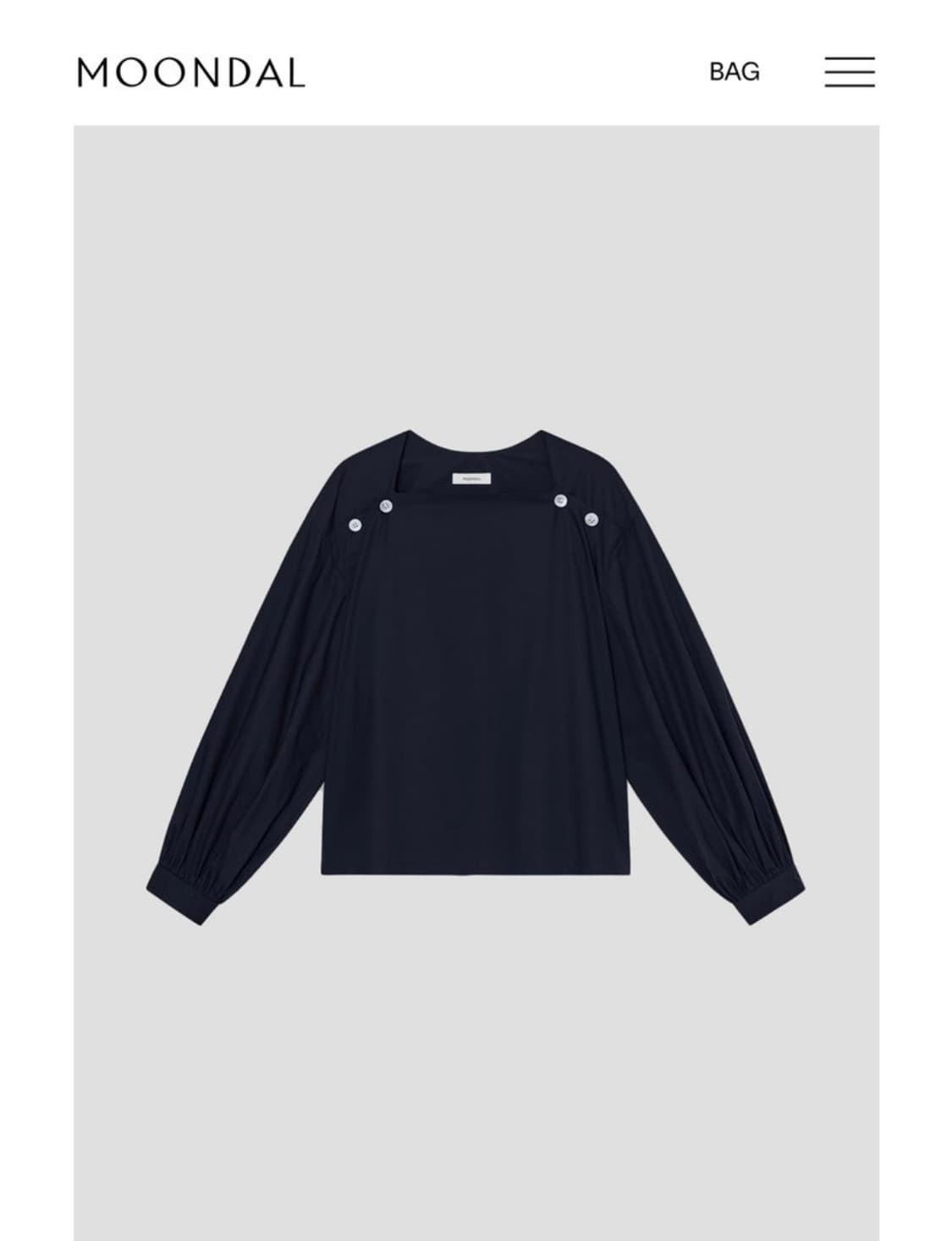 문달 가니 블라우스 딥네이비 상품이미지3