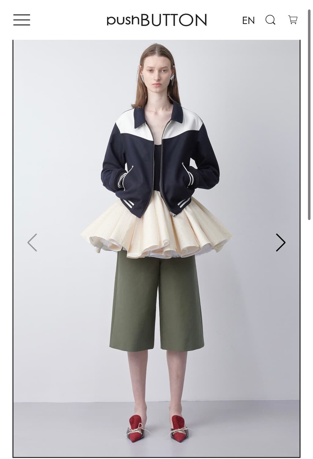 푸시버튼 PF22 COLOR BLOCK BACK LOGO 자켓 상품이미지1