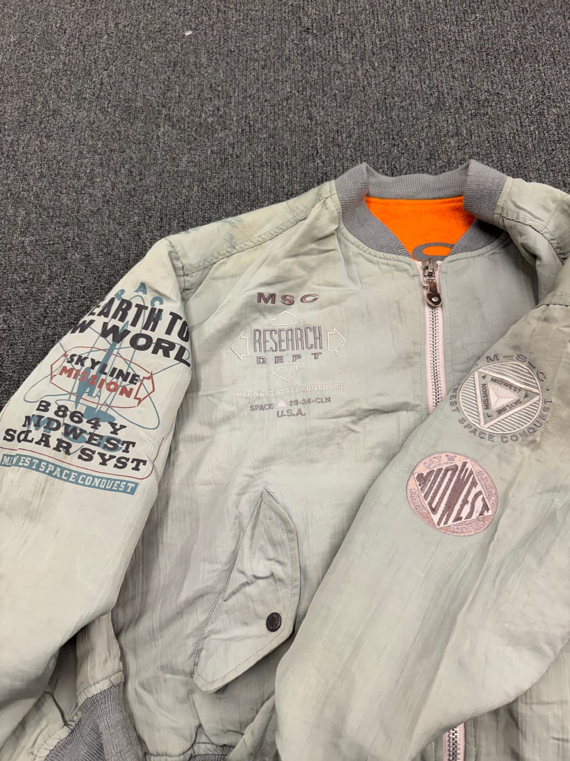 M.S.C 빈티지 자수 MA-1 항공점퍼 상품이미지2