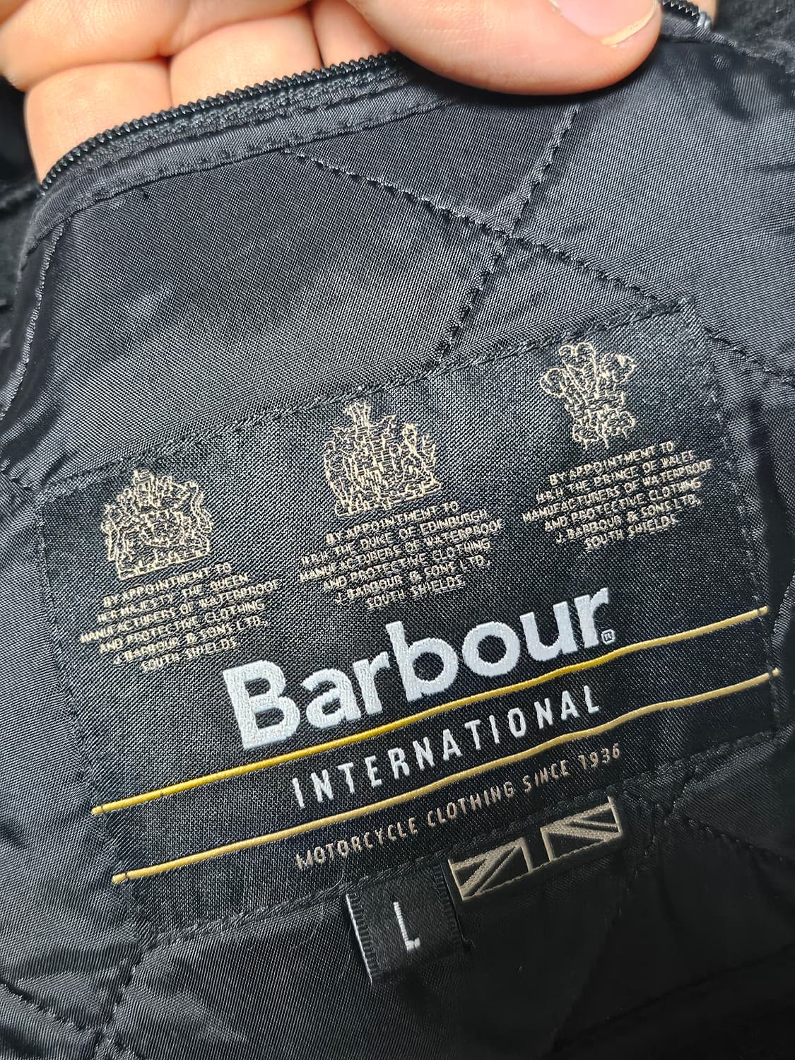 바버 인터내셔널 퀼팅 자켓 L 상품이미지4