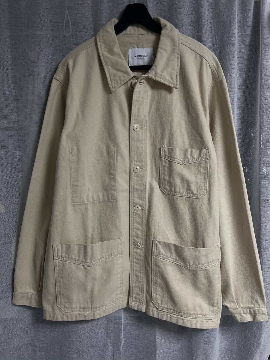 아웃스탠딩 코튼 자켓 베이지 상품이미지1