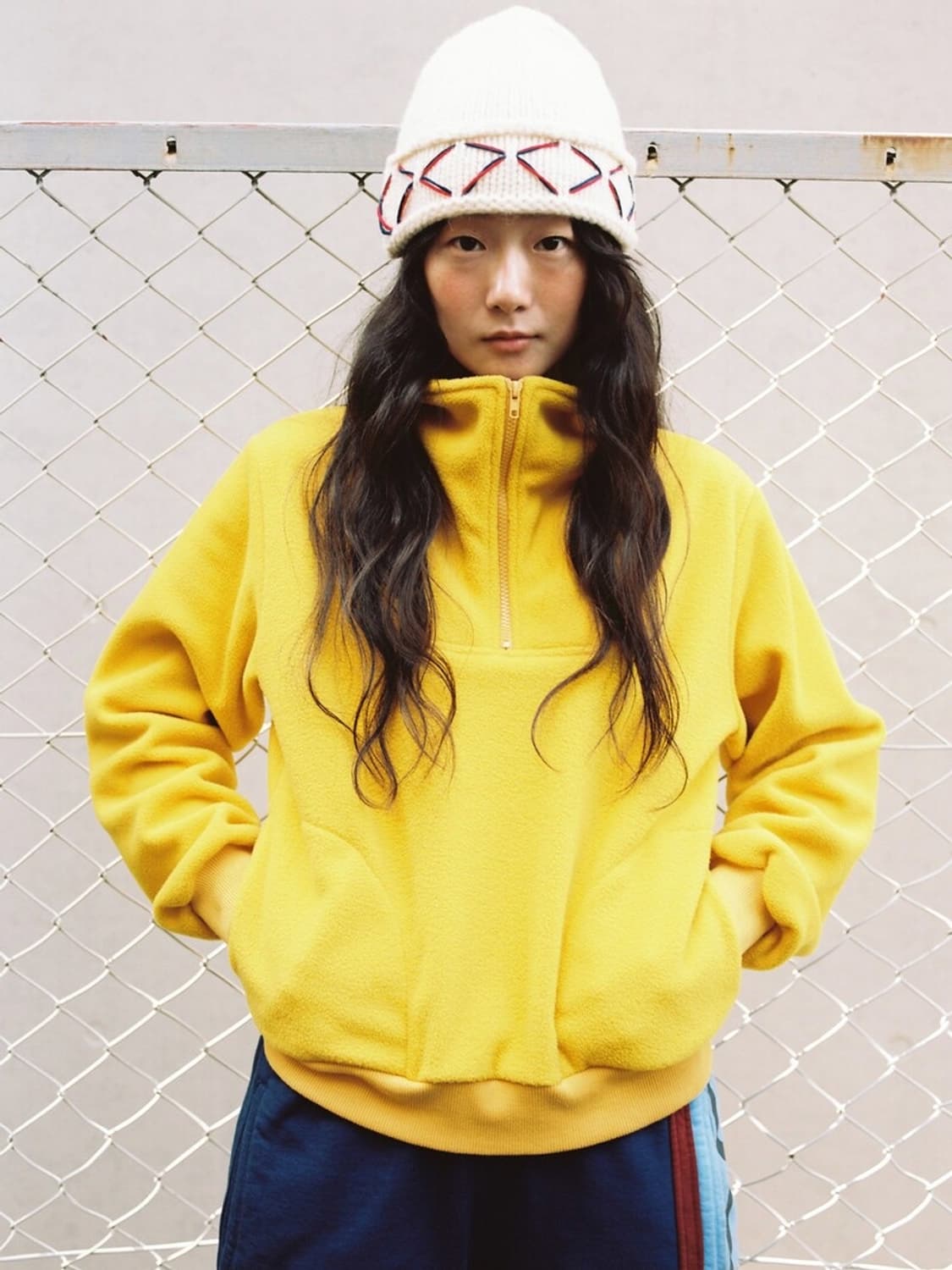 포니테일 플리스 하프 집업 풀오버 상품이미지1