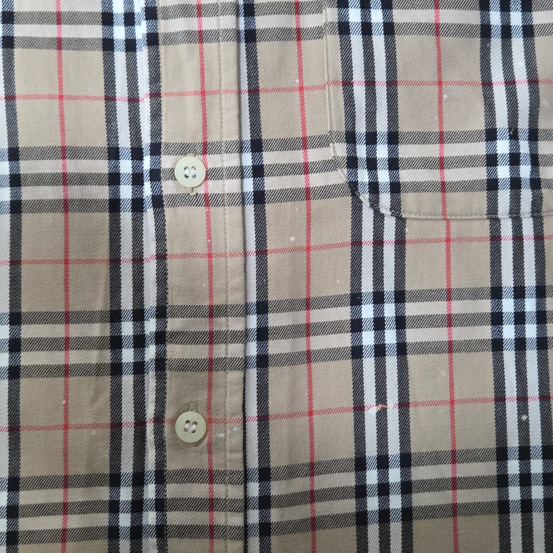 버버리 버튼다운 노바 체크셔츠 L 상품이미지6