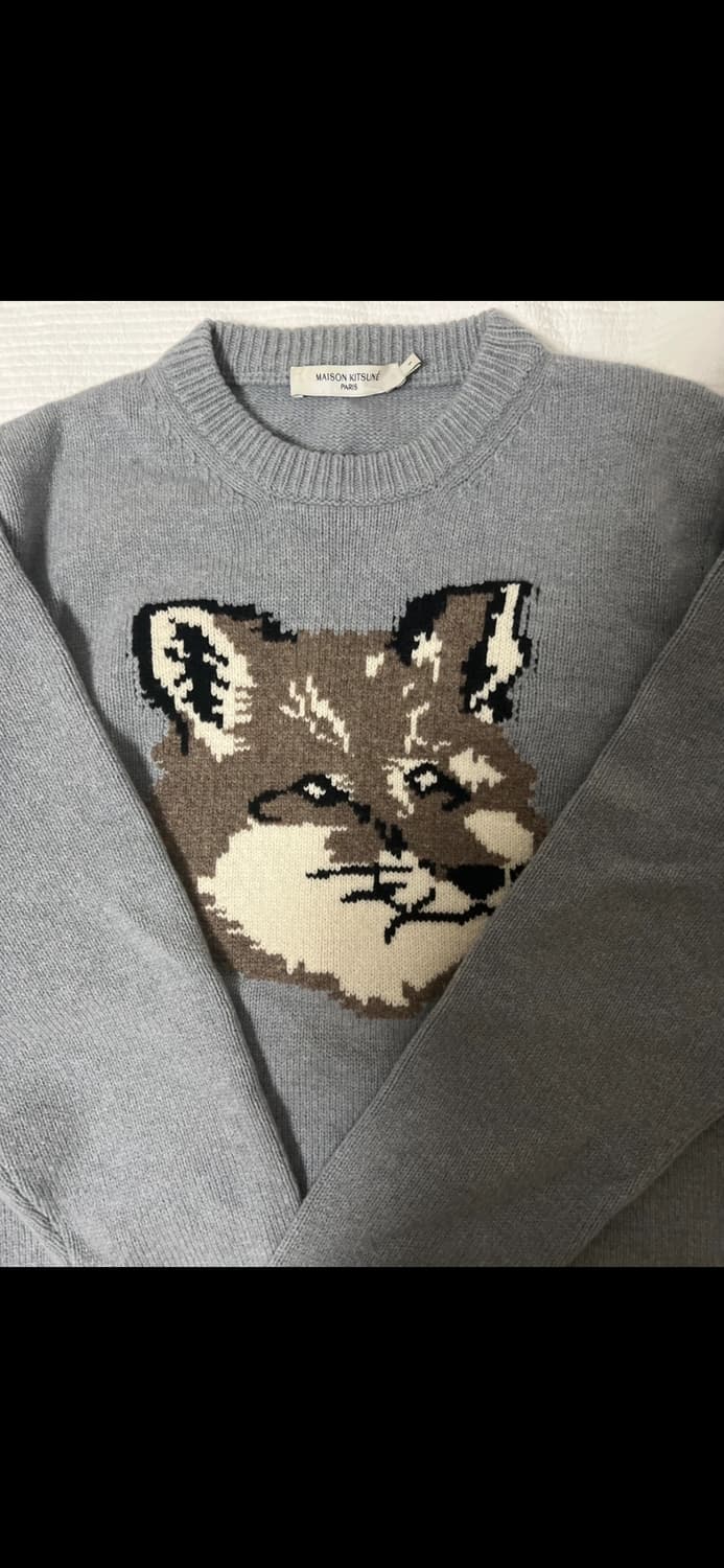 메종키츠네 빅 폭스 헤드 니트 상품이미지1