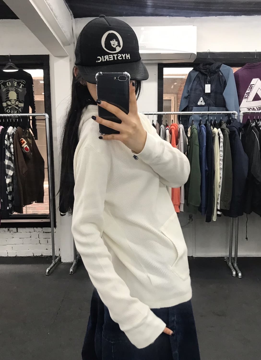 폴로 랄프로렌 화이트 와플 후드 상품이미지3