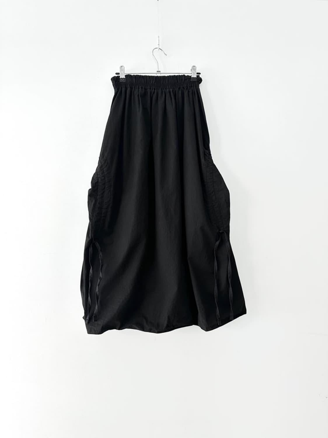 Shrring variation pumpkin skirt / black 상품이미지4
