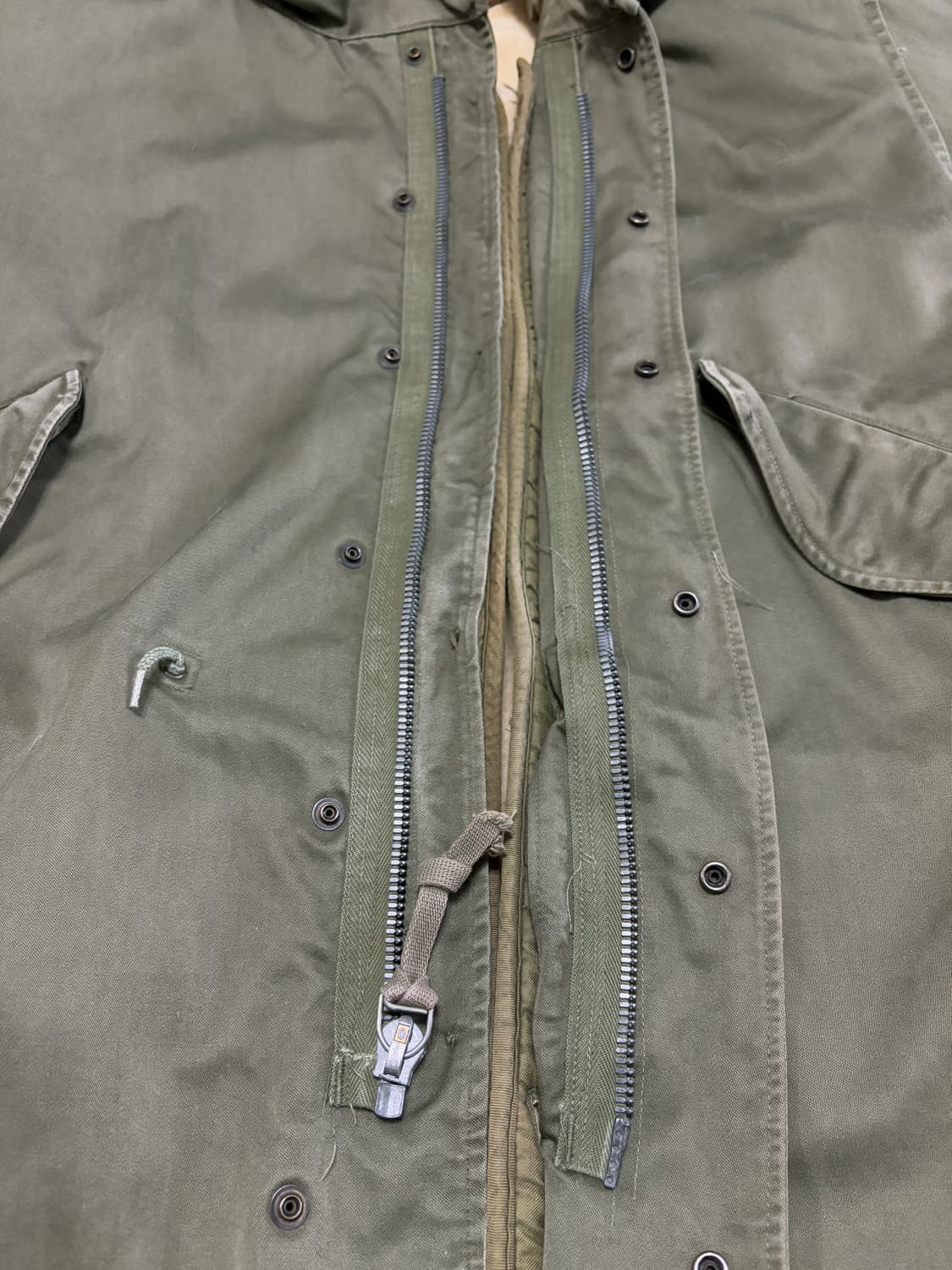 50s 오리지널 M51 파카 1세대 진나단 사틴 (양털내피) 상품이미지5