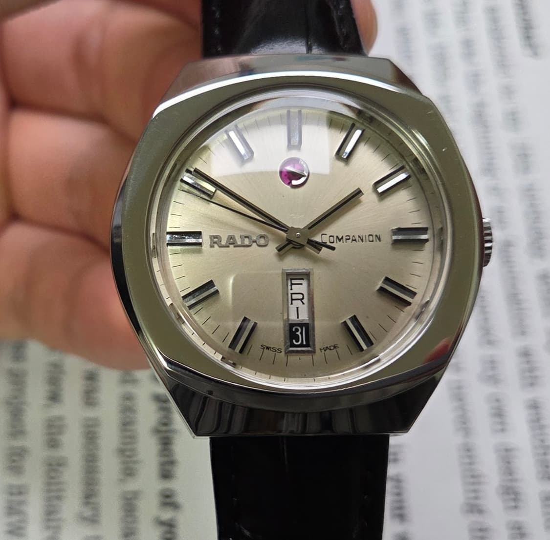 레어] 빈티지 라도 컴패니언 점보 와이드보이 데이데이트 오토매틱 상품이미지1