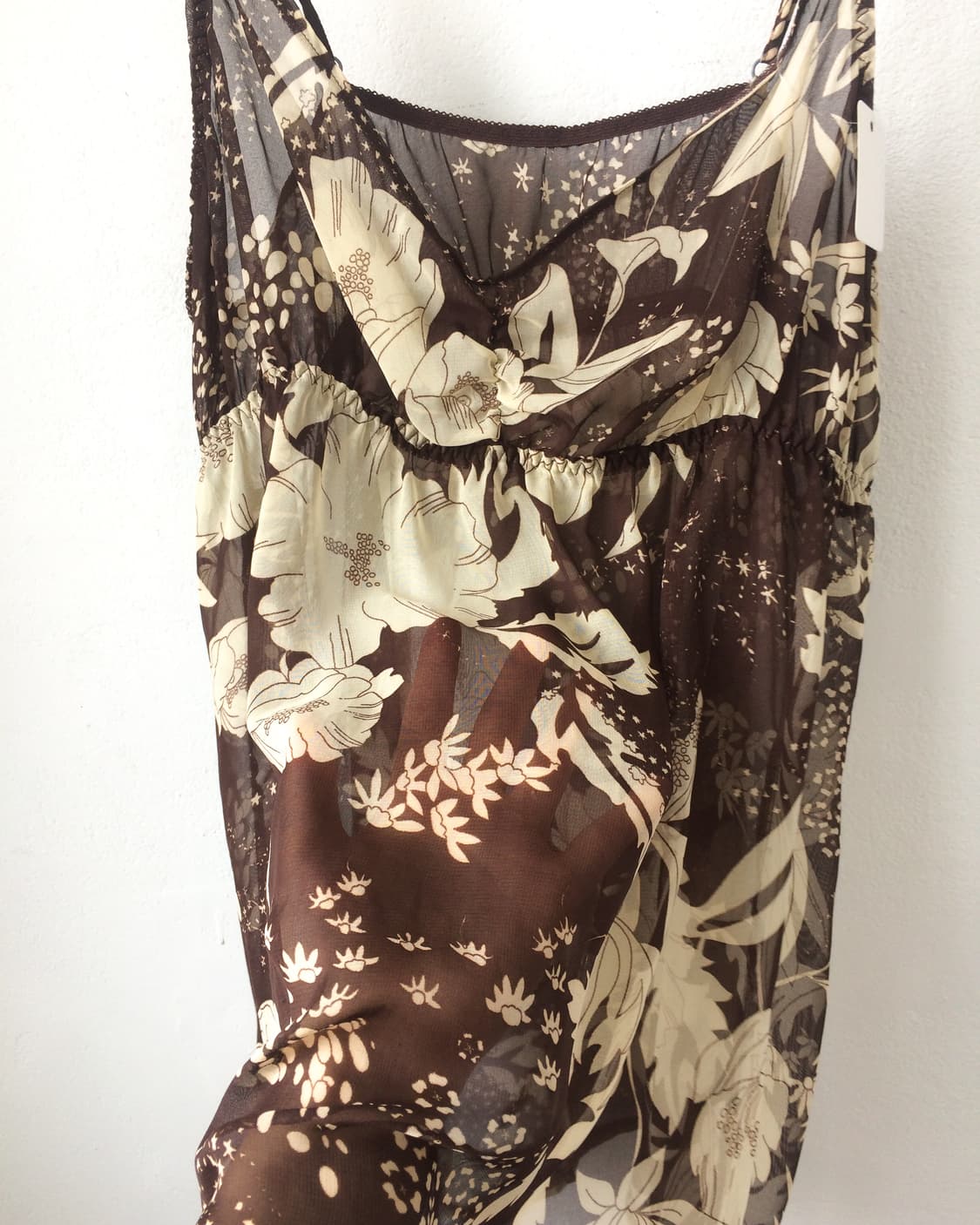 Pattern see through sleevelss 상품이미지4