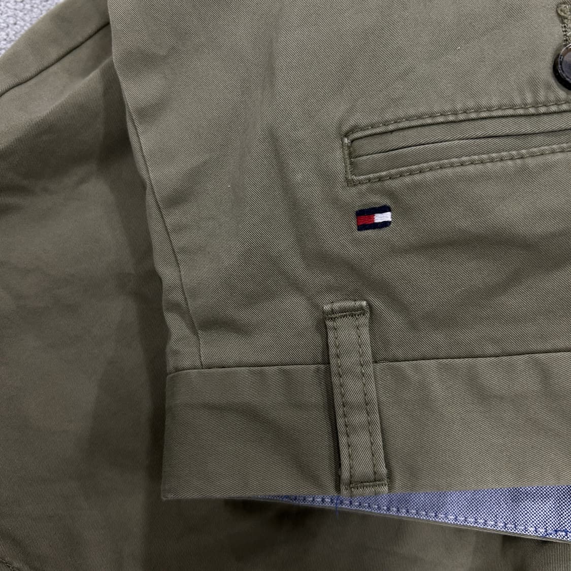 타미힐피거 카키색 반바지 면바지 숏팬츠 34 상품이미지3