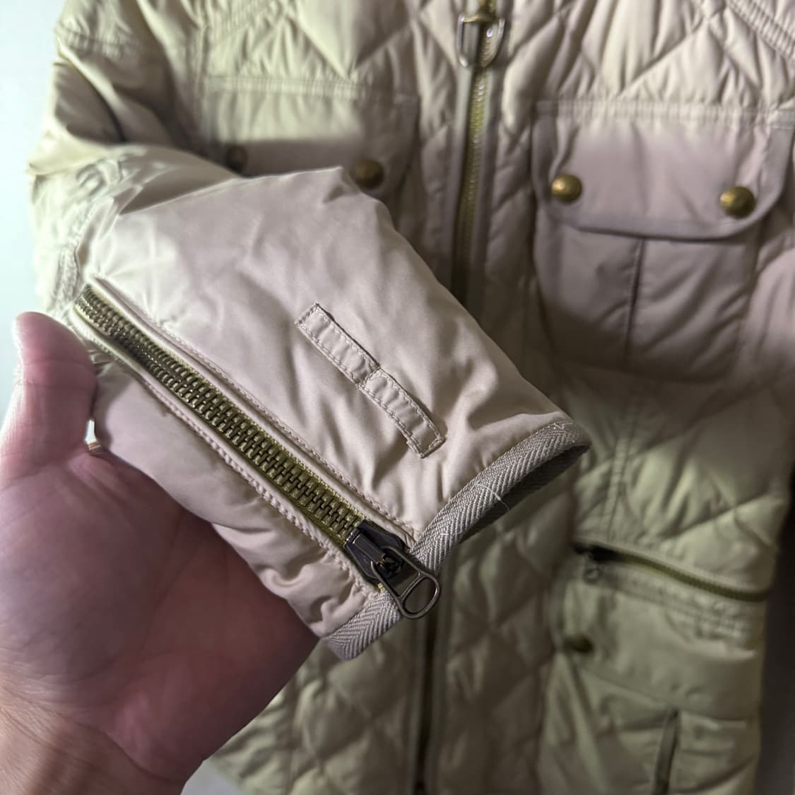 랄프로렌 여성 퀄팅 점퍼 베이지 M (여성 55정도) 상품이미지4