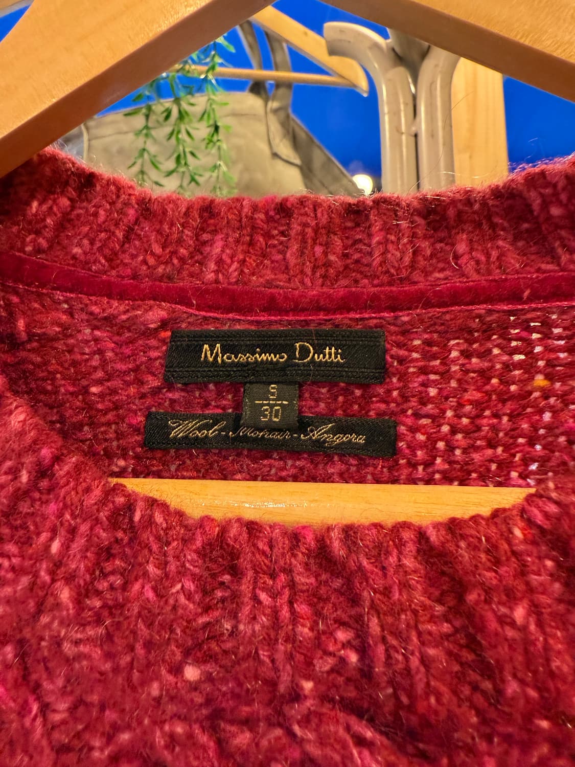 마시모두띠 와인 꽈배기 니트 상품이미지2