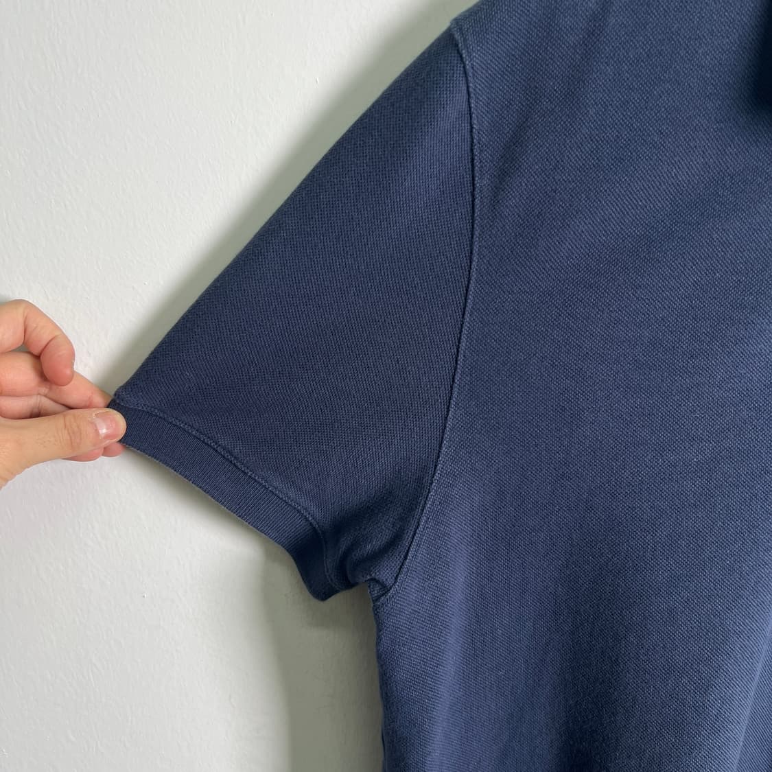 메종키츠네 폭스 헤드 패치 네이비 반팔 폴로 셔츠 XL 상품이미지7