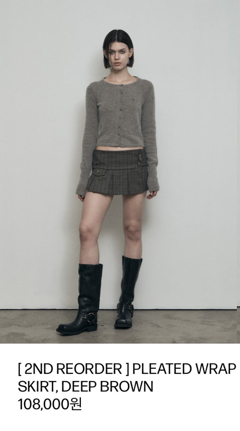 보헤미안서울 플리츠랩스커트 상품이미지1