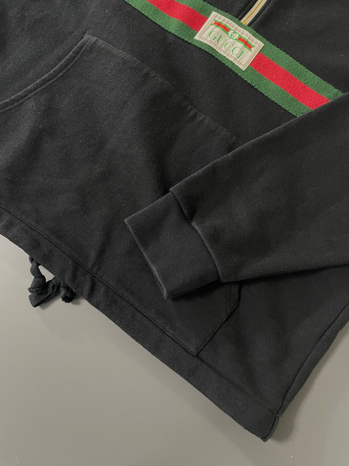 [S] GUCCI 구찌 코튼 저지 스웻 웹 후드 아노락 자켓 상품이미지5