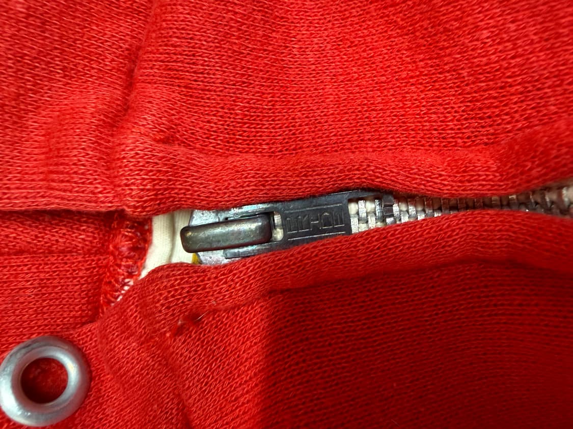 70s Russell Athletic zip up 후드 레드 M 상품이미지6