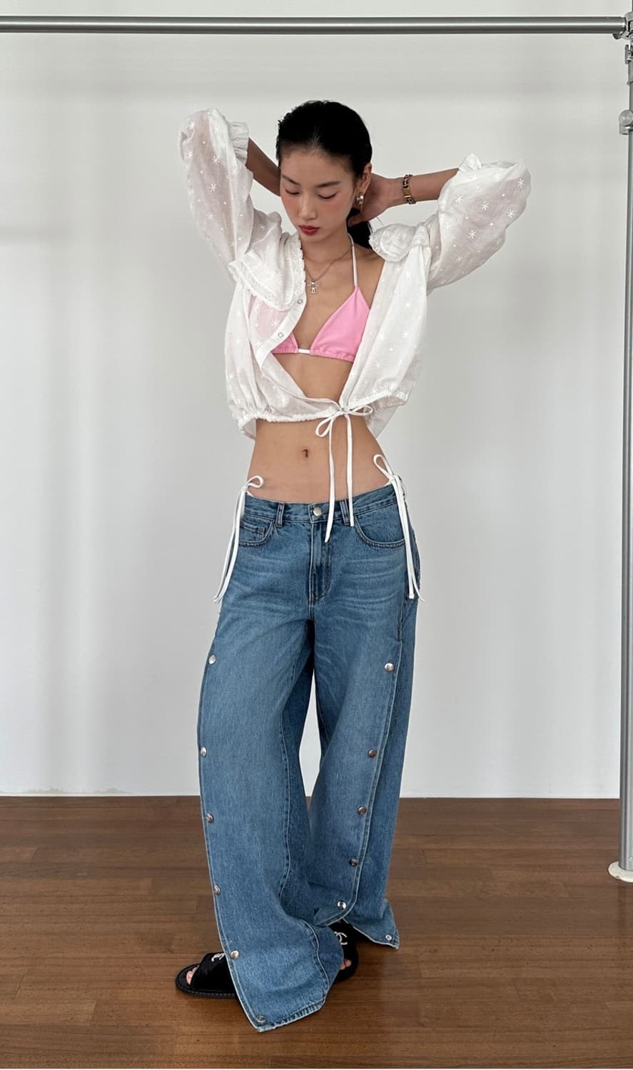 Practical and realistic 피알룸 블라우스 코튼점퍼 상품이미지1