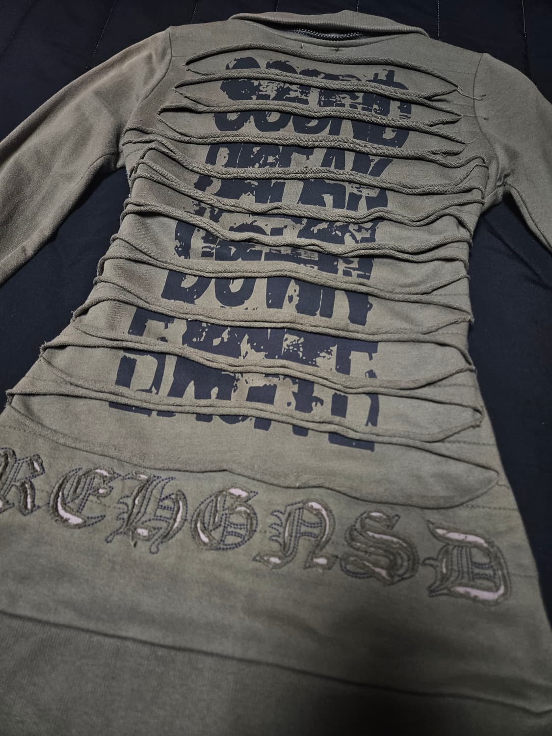 개대장 컷아웃 디테일 펑크 집업 y2k 상품이미지2