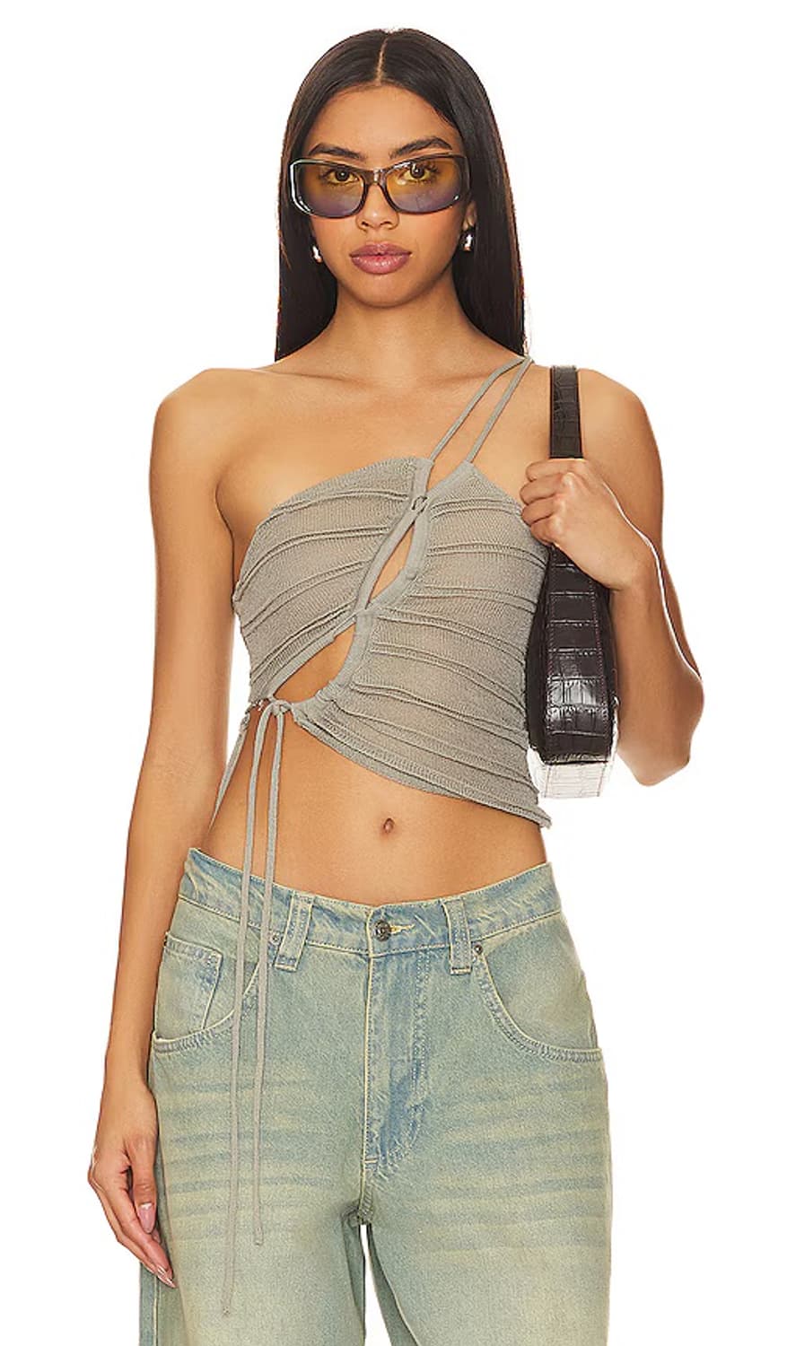 Jaded london one shoulder top 상품이미지3