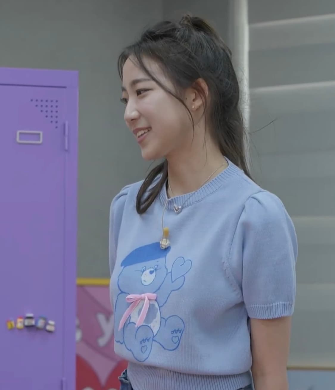 비욘드클로젯 x 케어베어 반팔 니트 스카이블루 상품이미지4