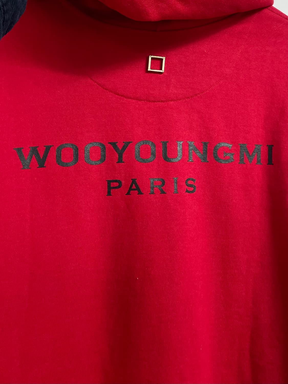우영미 빅로고 레드 후드티 (on.187) 상품이미지4