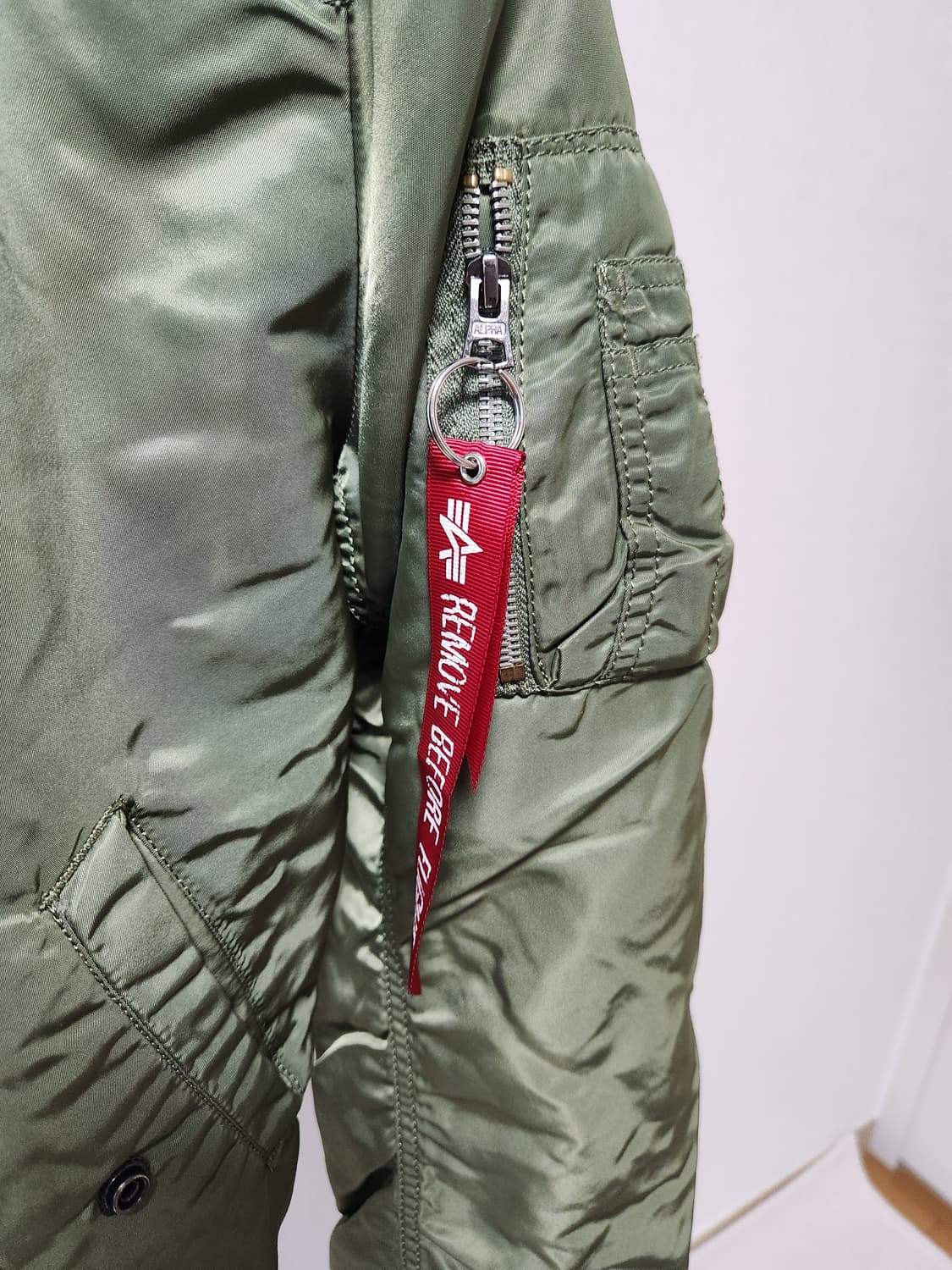 알파인더스트리 MA-1 카키 봄버 자켓 xs 상품이미지4