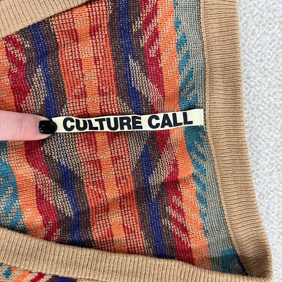 85-160 컬쳐콜 기하학 니트 가디건 0128M 상품이미지2